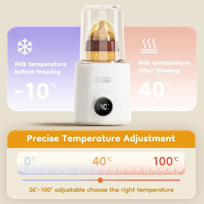 Chauffe-biberon stérilisateur multifonction avec température réglable