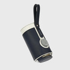 Chauffe-biberon portable noir en cuir PU avec alimentation USB et batterie externe housse chauffante réglable pour biberon de voyage