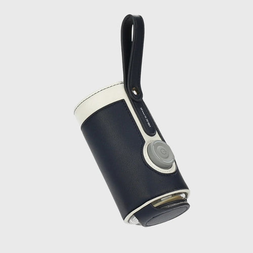Chauffe-biberon portable noir en cuir PU avec alimentation USB et batterie externe housse chauffante réglable pour biberon de voyage