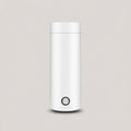 Chauffe-biberon électrique portable blanc en acier inoxydable 304 avec design compact type thermos – bouilloire de voyage pour lait bébé et boissons chaudes